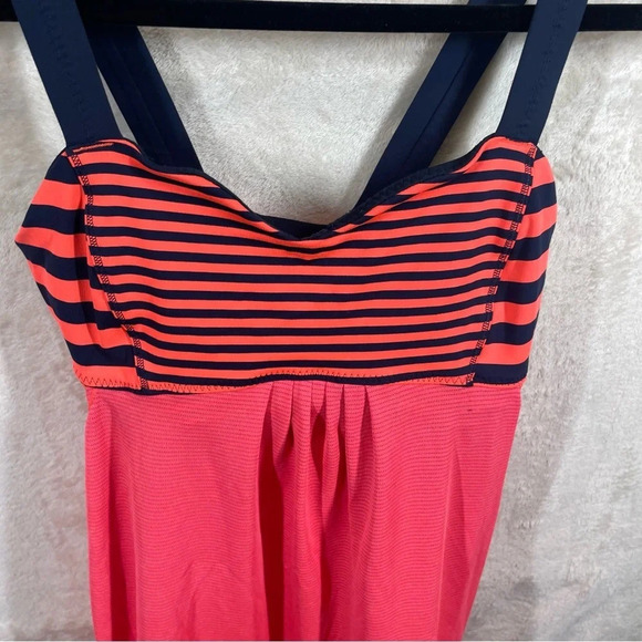Lululemon no limits running tank top built in bra neon orange women’s 6 - Picture 3 of 8